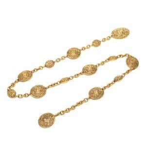 Chanel Vintage CC Logo Coin Chain Belt Gold Plated